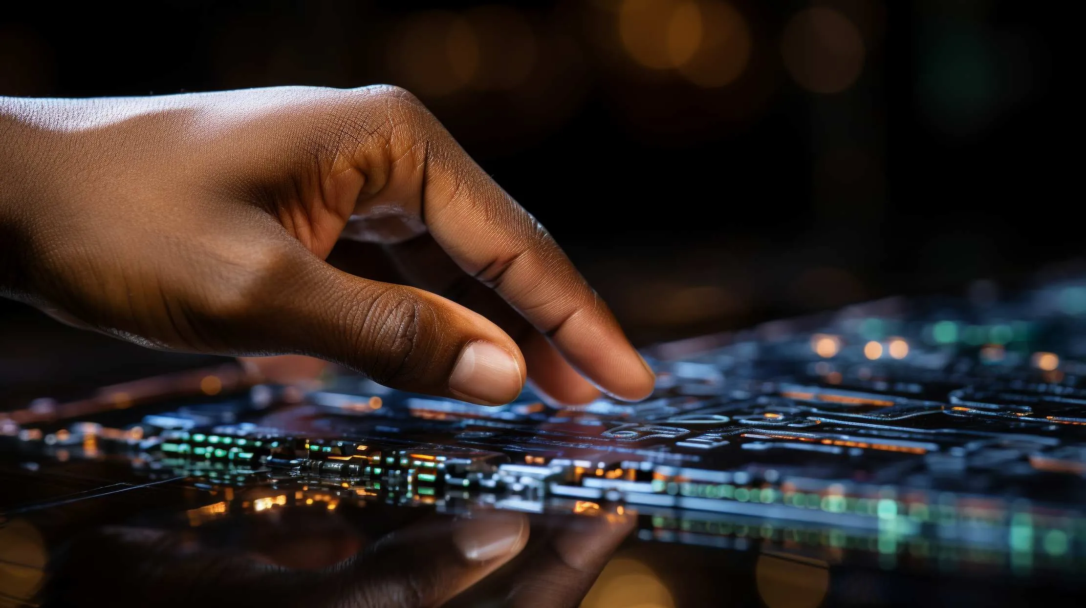 Professional reviewing website development pricing in East Africa on a laptop