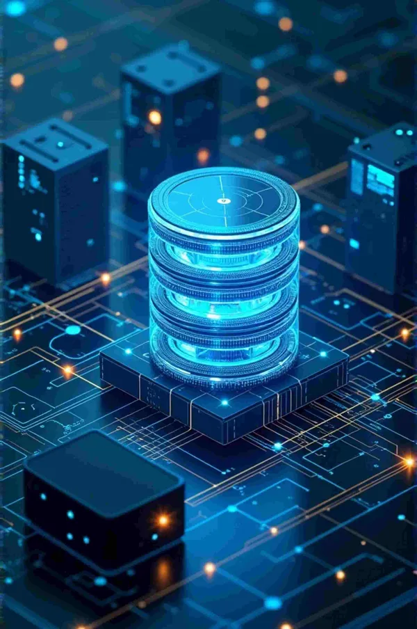 Database infrastructure forming the backbone of ERP systems — data migration requires careful planning